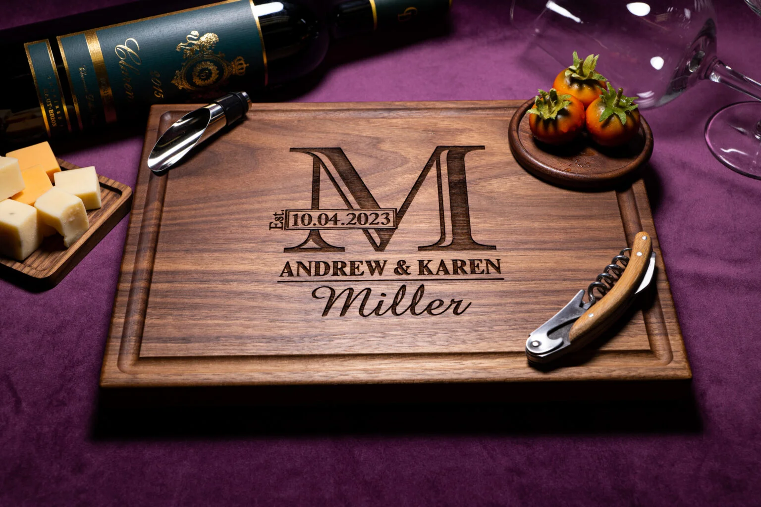 Classic Couples Monogram Design #003 - Board