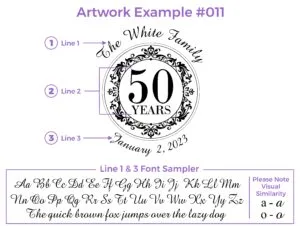 Elegant Anniversary Design #011 - Block