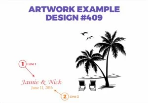 Palm Trees and Beach Design #409 - Sign