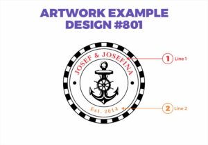 Nautical Round Stamp Design #801 - Sign