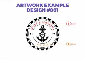 Nautical Round Stamp Design #801 - Sign