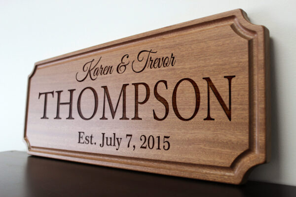 Rustic Family Name with First Names Design #1 - Sign