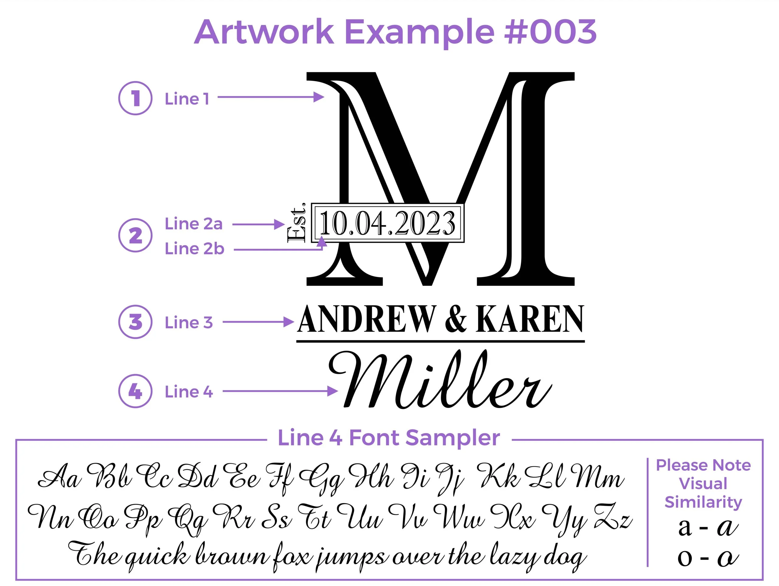 Classic Couples Monogram Design #003 - Board