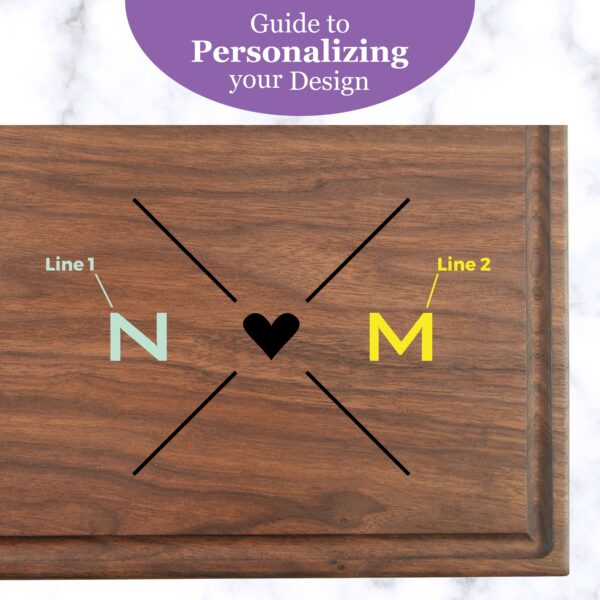 Modern Heart Initial Design #923 - Board