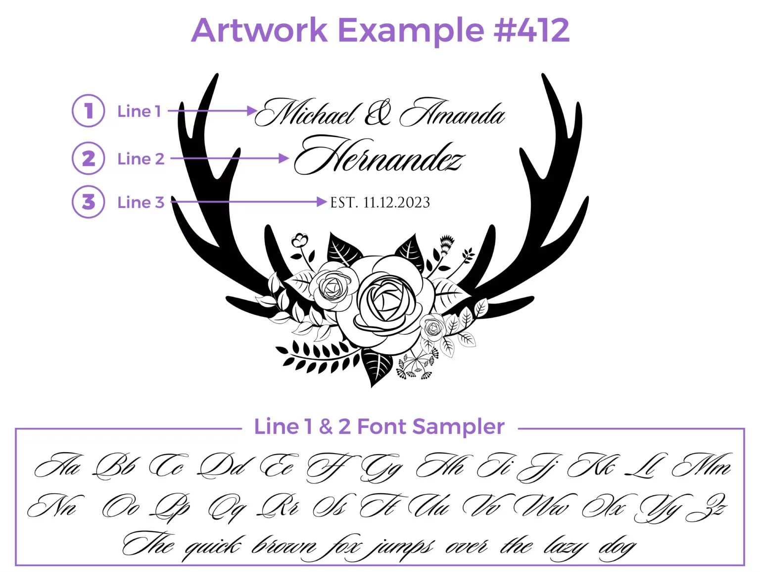 floral antlers artwork design 412