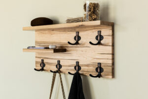 Custom Hardwood Coat and Key Storage, Glasses Rack, Modern Natural Handmade Entryway Organizer, Floating Shelf #5