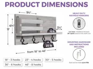 Dimensions of handcrafted entryway