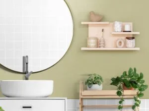 Bathroom and Kitchen Floating Shelf, Hardwood Storage and Decor, Cosmetics Organizer #7