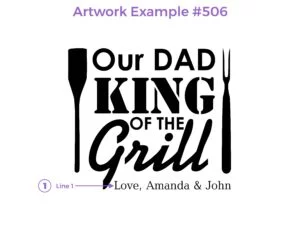 king of the grill artwork design 506