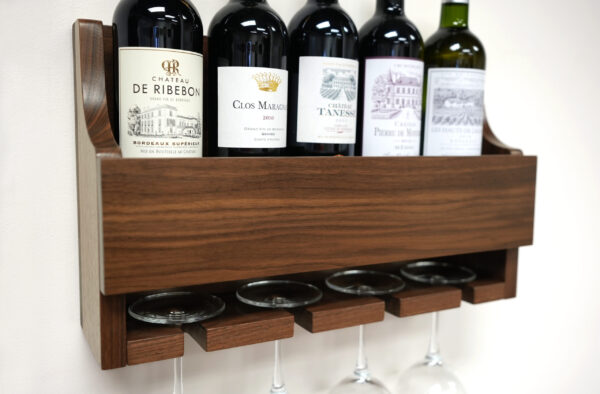 Rustic Natural Hardwood Wine Rack Bottle Organizer, Storage Display, or Home Decor