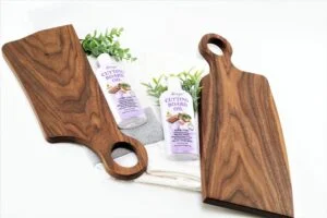 2 piece His and Hers WALNUT Charcuterie cheese board set