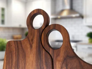 Walnut Personalized Mr. & Mrs. Cutting Boards Set