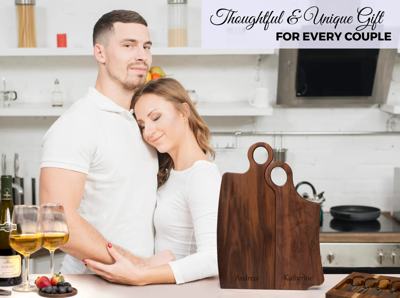 Walnut Personalized Mr. & Mrs. Cutting Boards Set