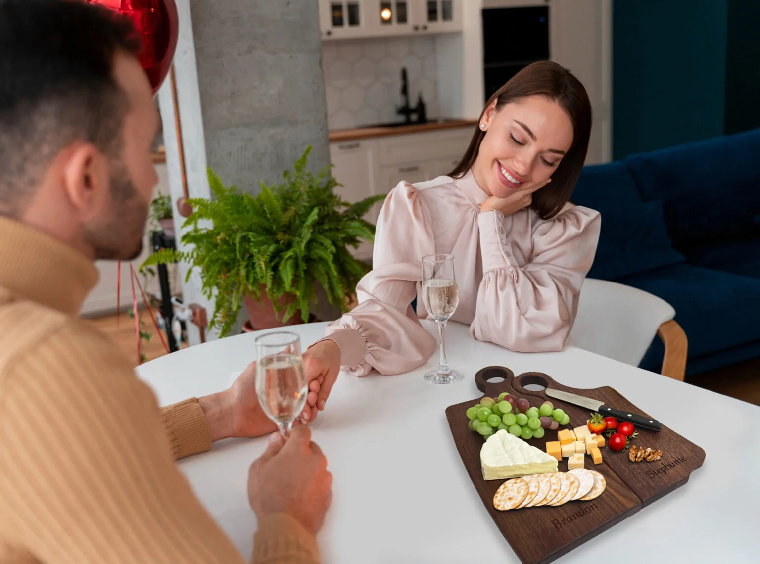 Walnut Personalized Mr. & Mrs. Cutting Boards Set