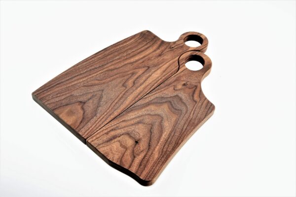 2 piece His and Hers WALNUT Charcuterie cheese board set