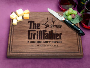 Father's day engraved cutting board