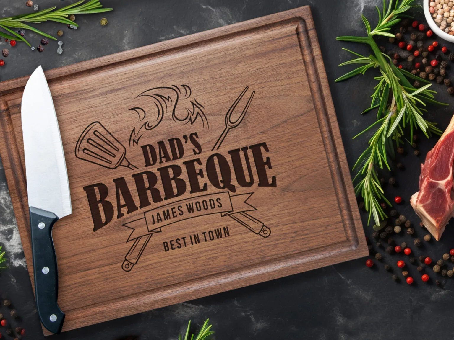 Dad's barbecue best in town gift for grill master