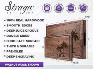 Tropical Retirement design cutting board infographic