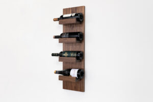 Hardwood Wall Mounted Wine Bottle Rack for house and apartment