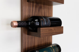 Walnut hardwood wine rack for house or apartment beautiful decor