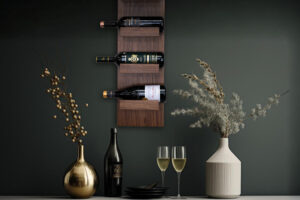 Modern Rustic Home Decor Wine Bottle Rack for house or apartment unique housewarming gift