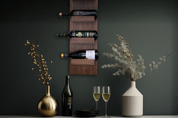Modern Rustic Home Decor Wine Bottle Rack for house or apartment unique housewarming gift