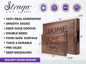 100% natural hardwood cutting boards and chopping blocks