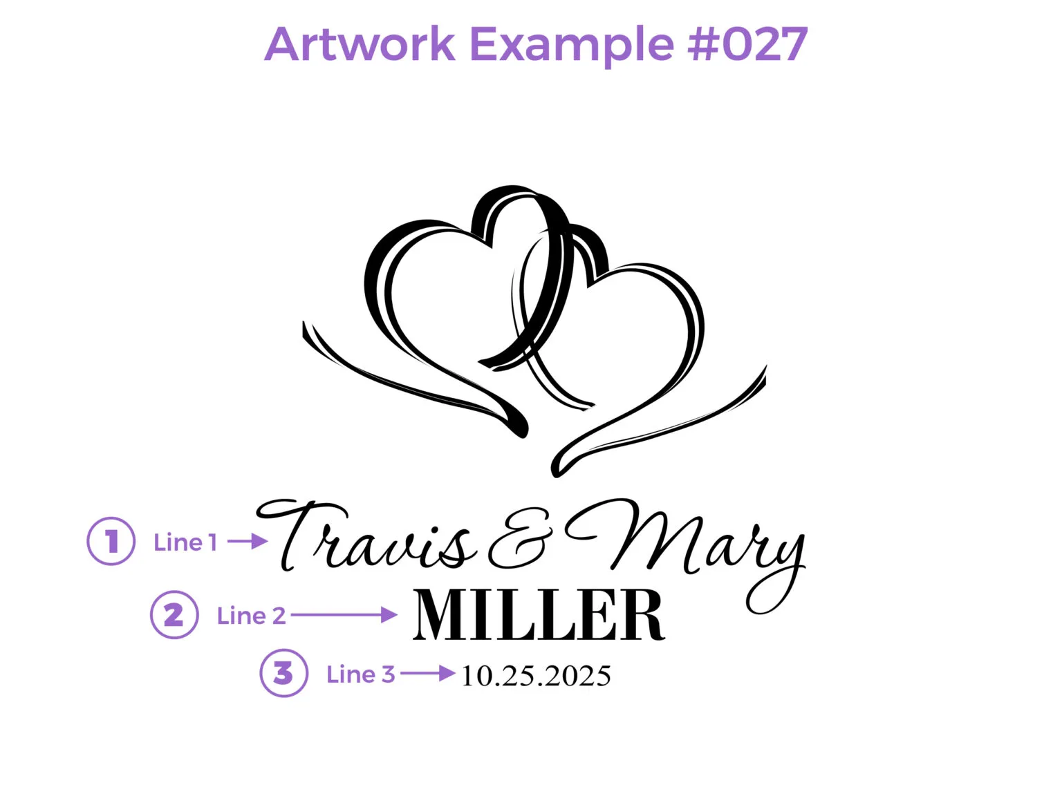 Romantic Two Hearts Design #027 - Board