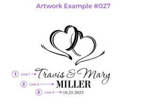 Romantic Two Hearts Design #027 - Board