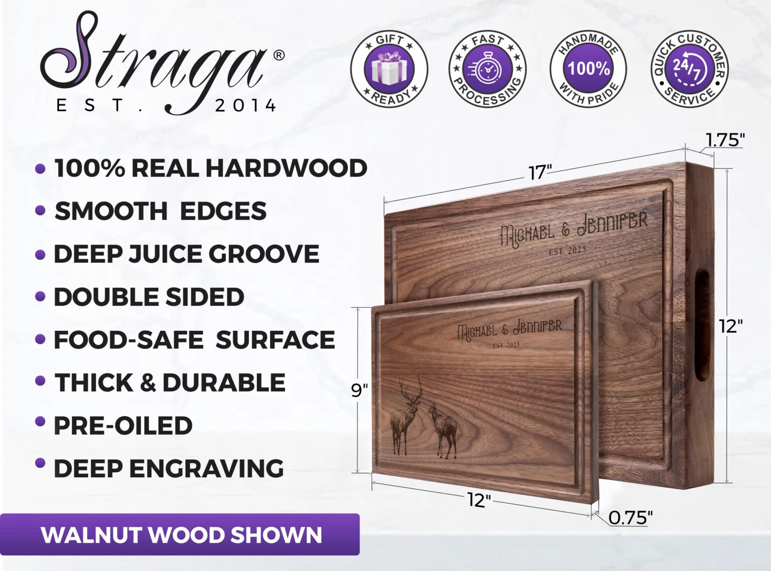 100% Real hardwood cutting board and chopping blocks