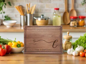Family Initial and Last Name design for housewarming or engagement party