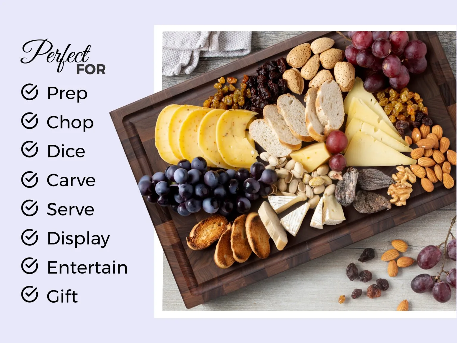 Reversible End Grain Walnut Heavy-Duty Chopping Block