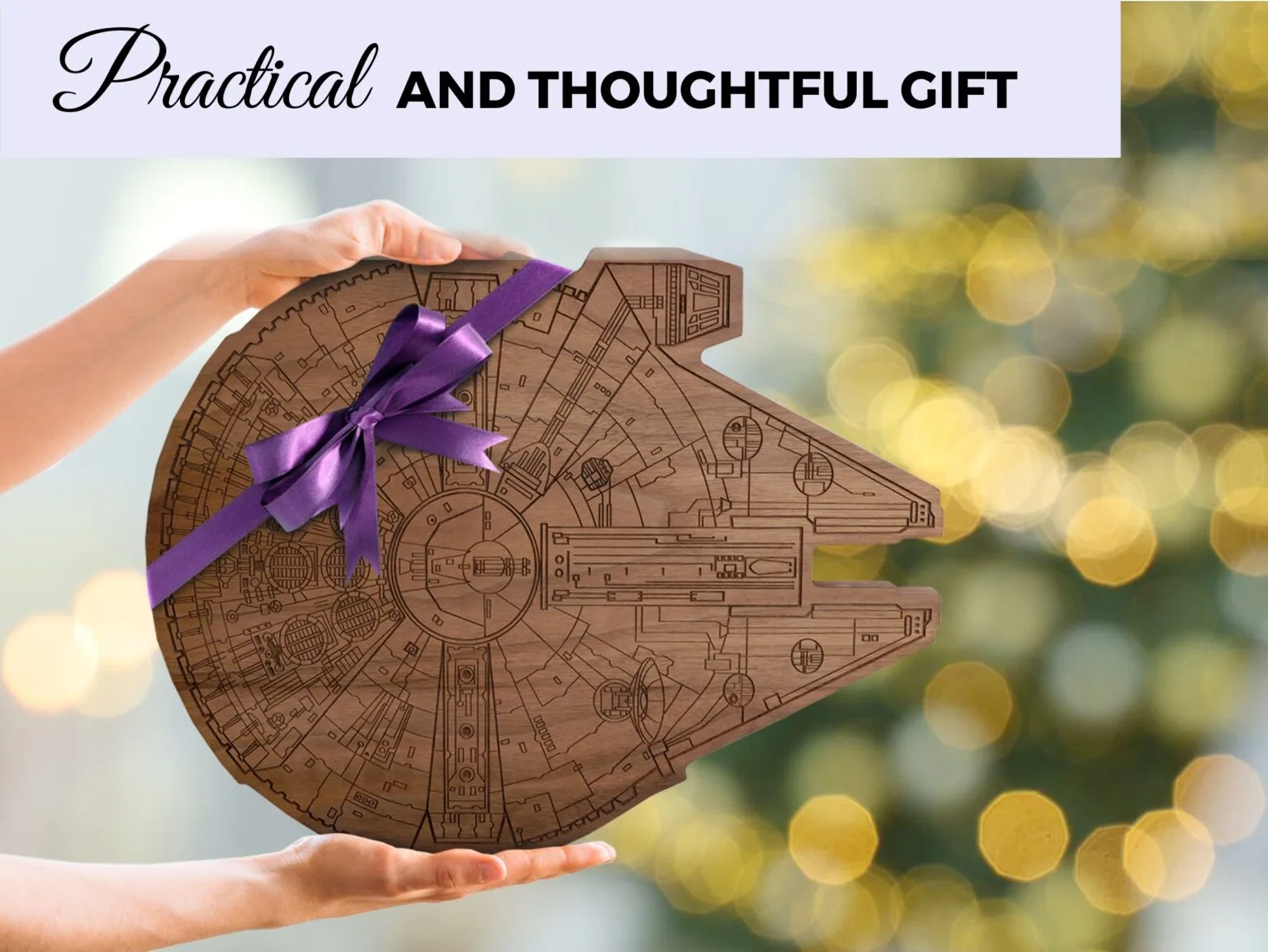 Millennium Falcon Cutting Board For Star Wars Fans