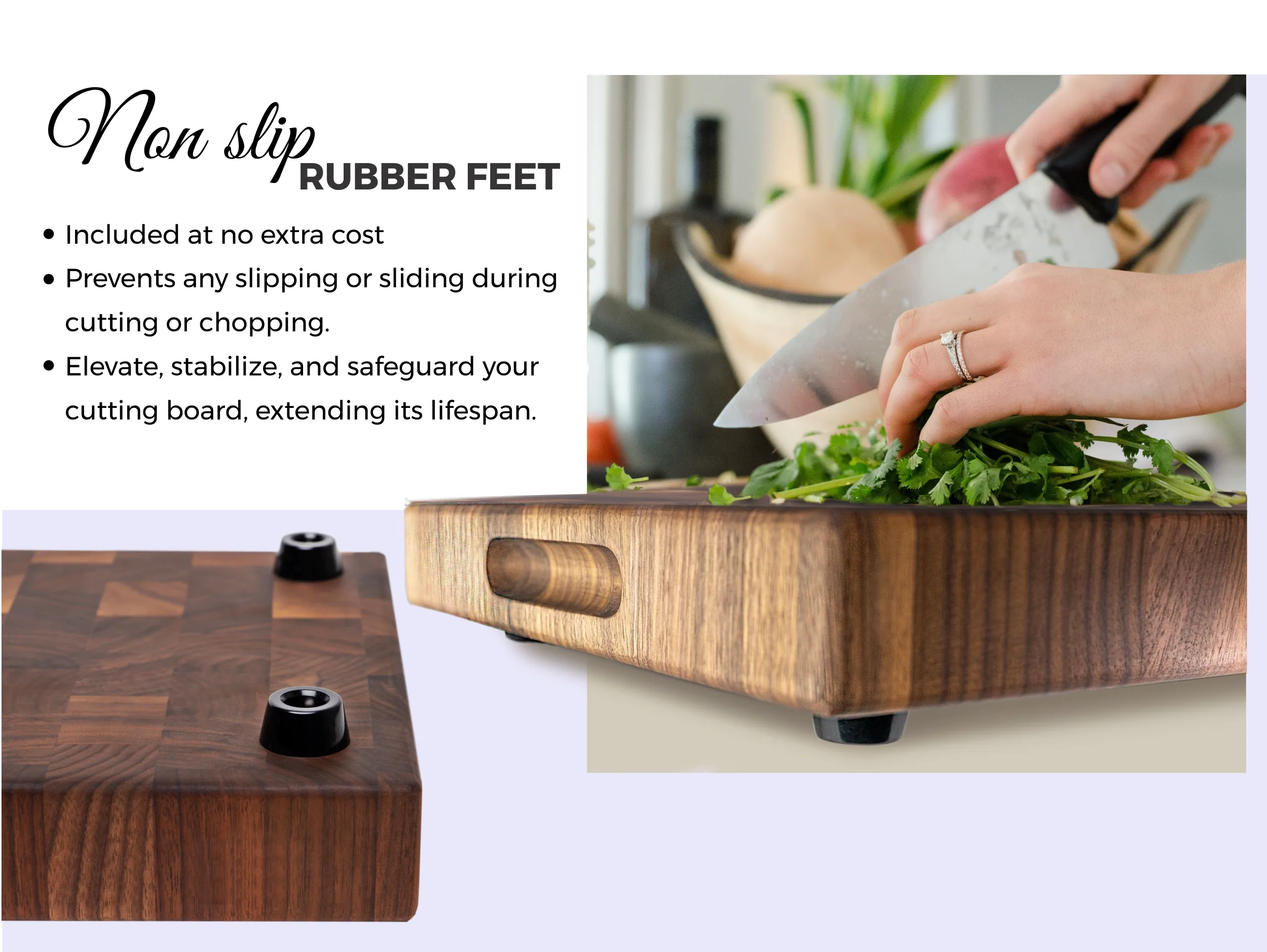 Reversible End Grain Walnut Heavy-Duty Chopping Block