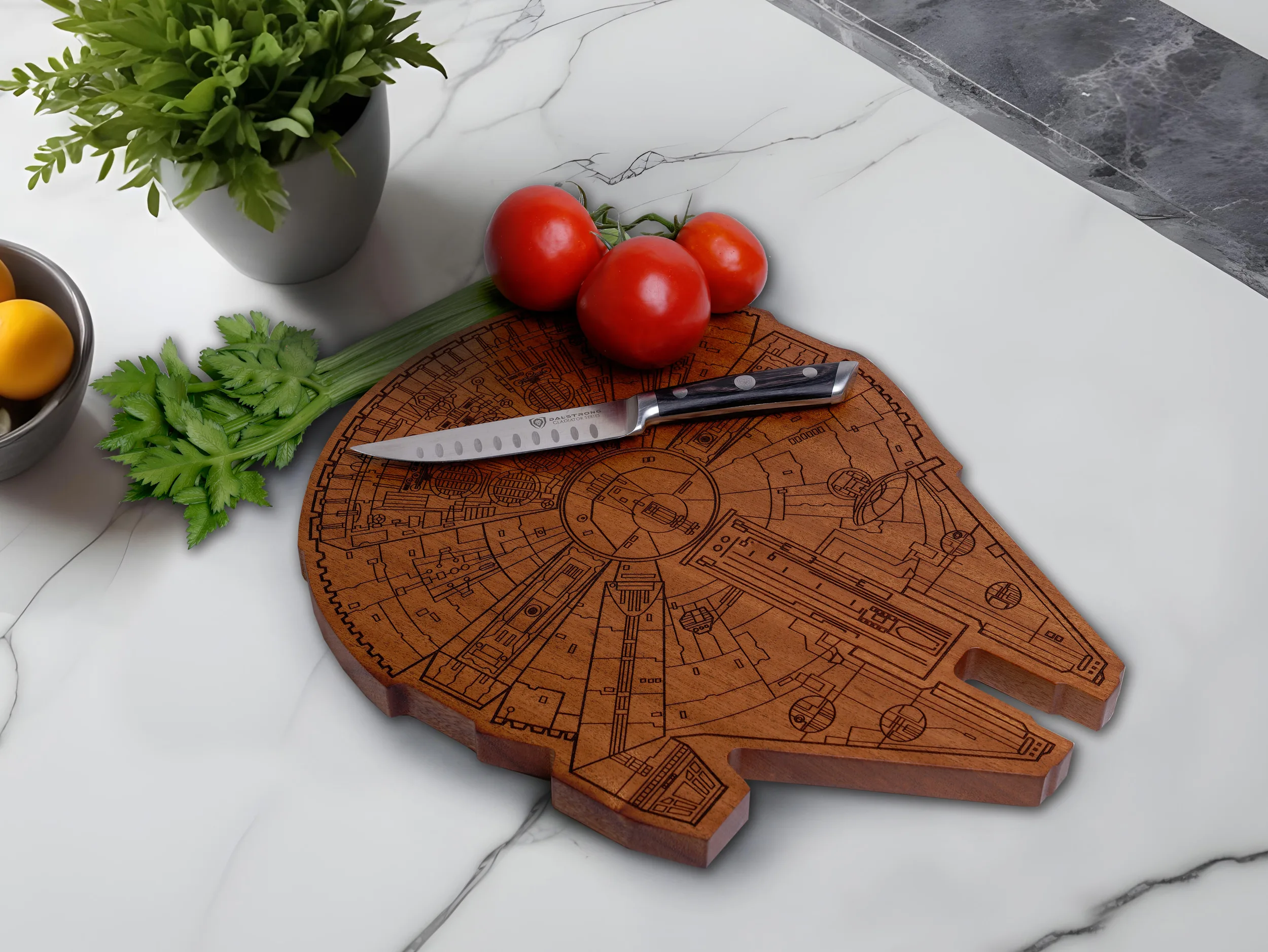 Millennium Falcon Cutting Board For Star Wars Fans