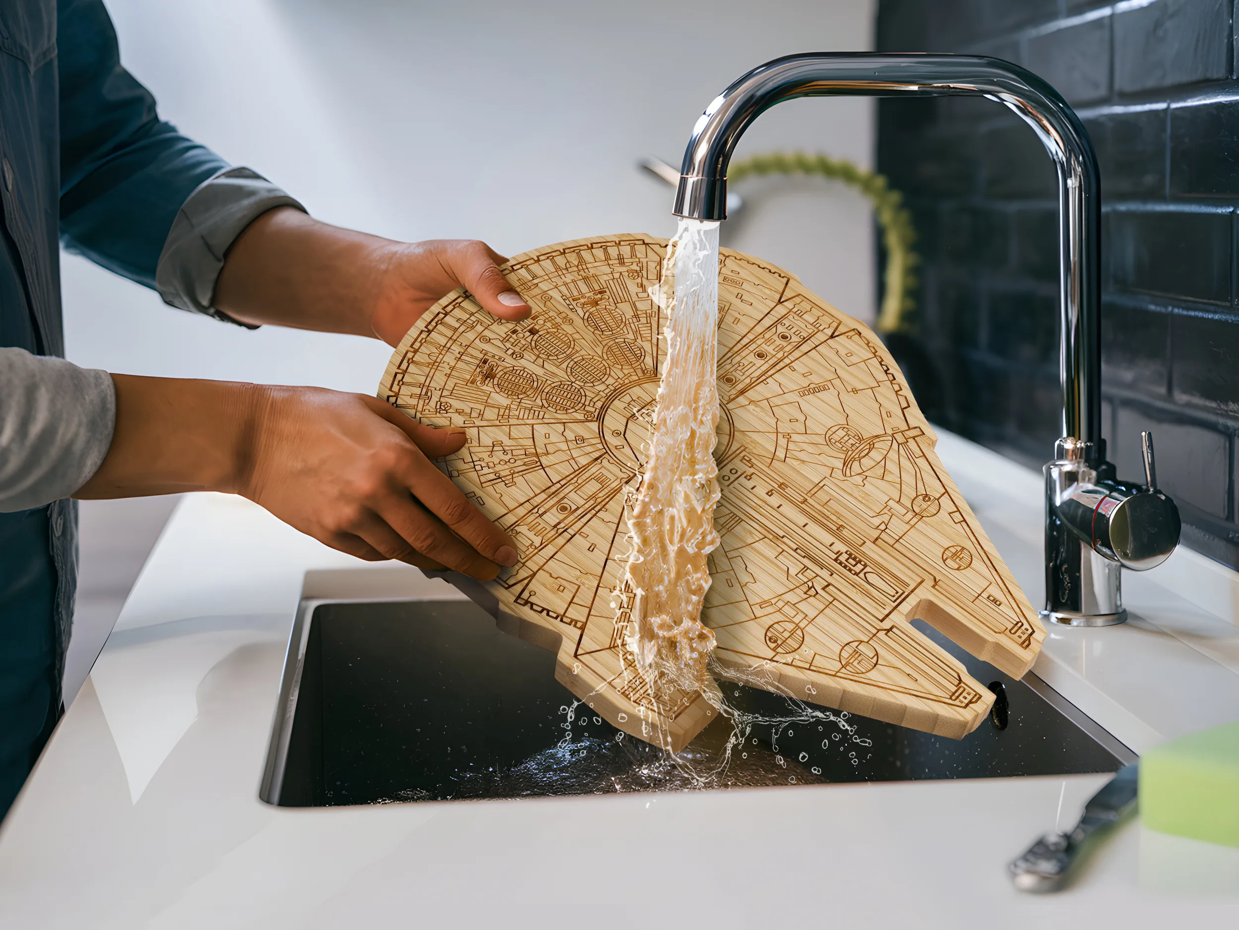 Millennium Falcon Cutting Board For Star Wars Fans