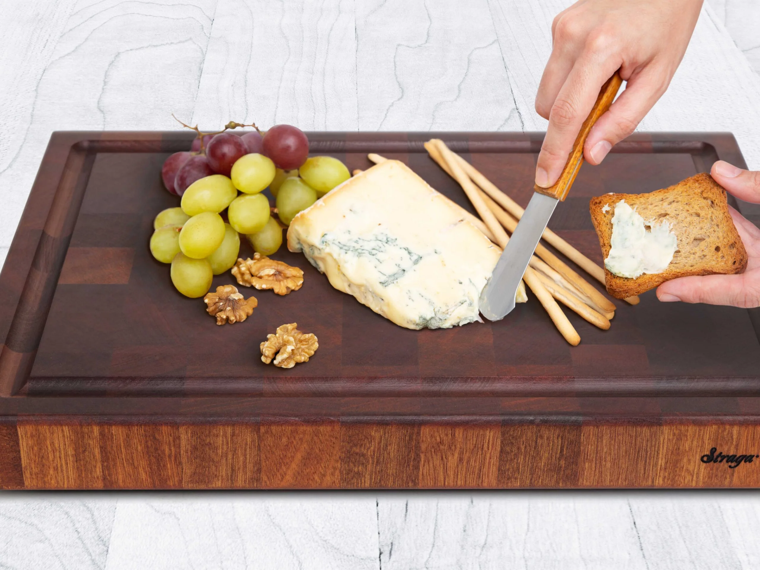 straga mahogany end grain chopping block