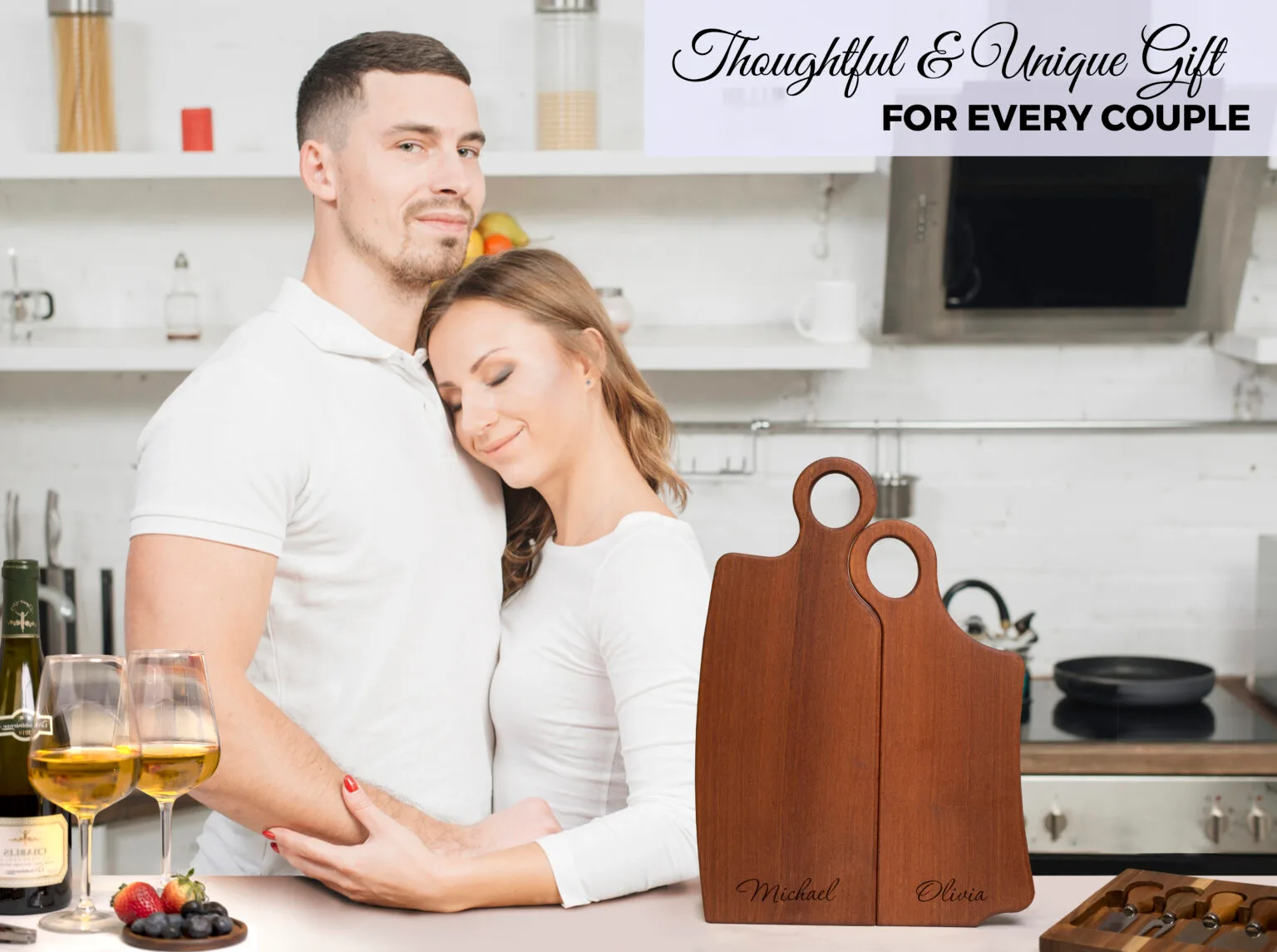 Mahogany Personalized Mr. & Mrs. Cutting Boards Set