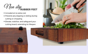 Reversible End Grain Mahogany Heavy-Duty Chopping Block