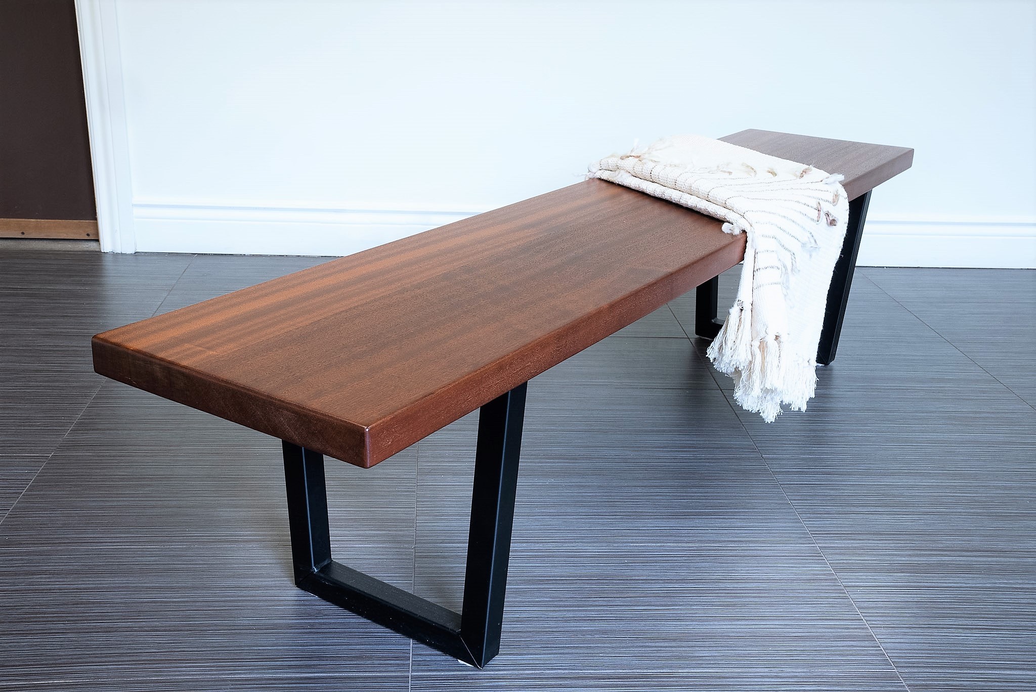 Authentic Mahogany Hand-Carved Hardwood Bench, 3-Seater, 72″ x 15″